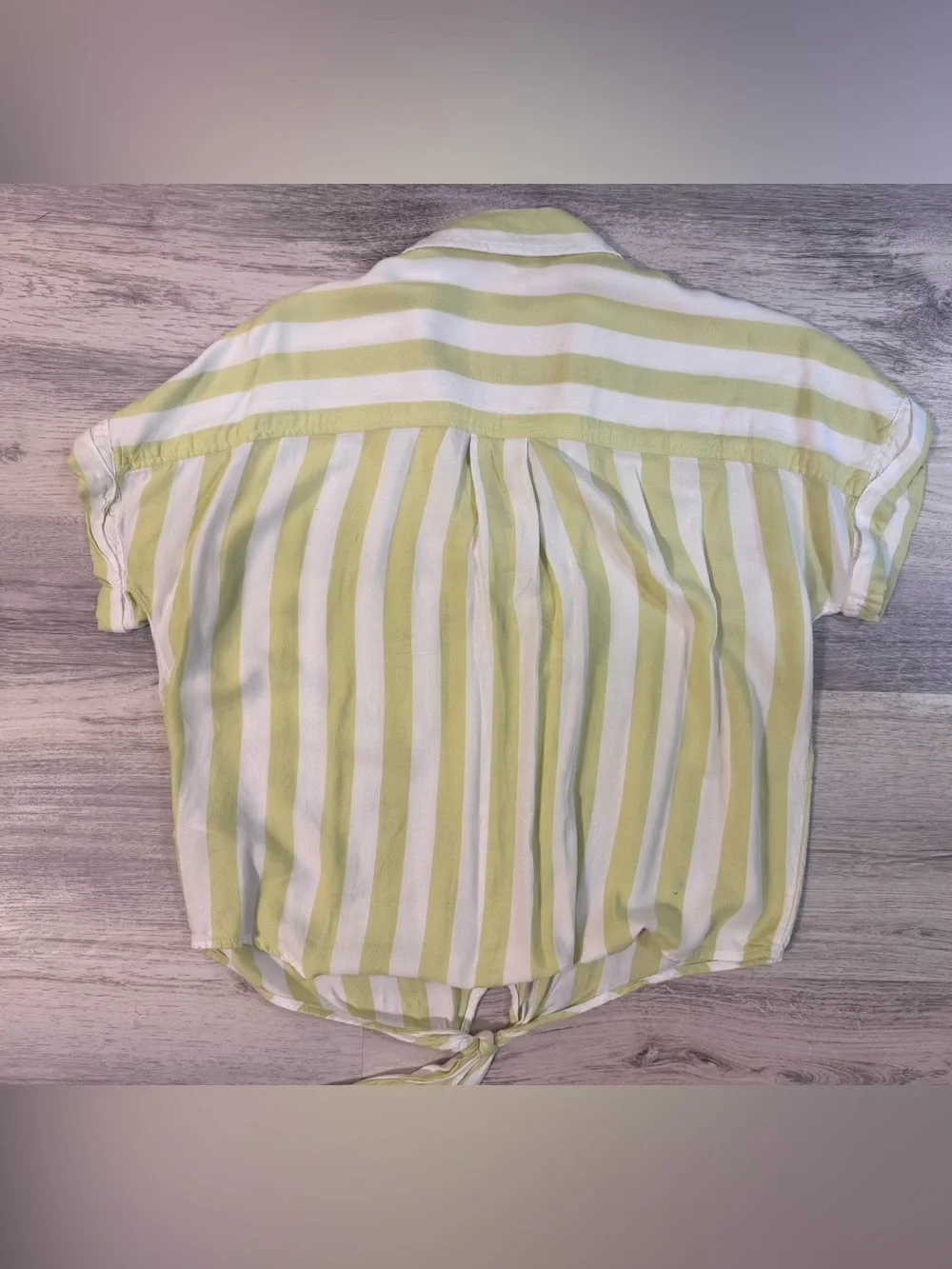 beachlunchlounge Yellow/Lime & White Striped Shirt - Picture 5 of 6